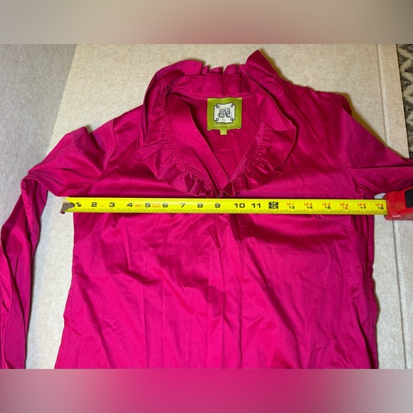 Elizabeth McKay Vintage Women's Hot Pink Long Sleeve Blouse Size 0 - Picture 11 of 13